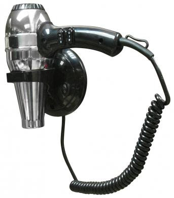 Фен настенный Nofer 02057.B (1800Вт, антивандальный, черный/металлик)