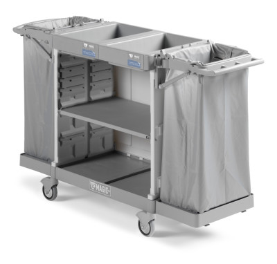 Тележка TTS Magic Hotel 890B (открытая, полки, 2 держ. мешка 120л)