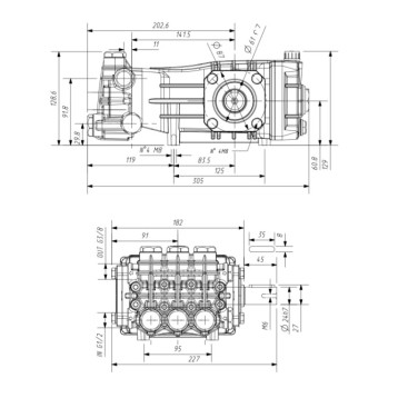 Насос высокого давления TITAN (350бар, 15л/мин, никел)