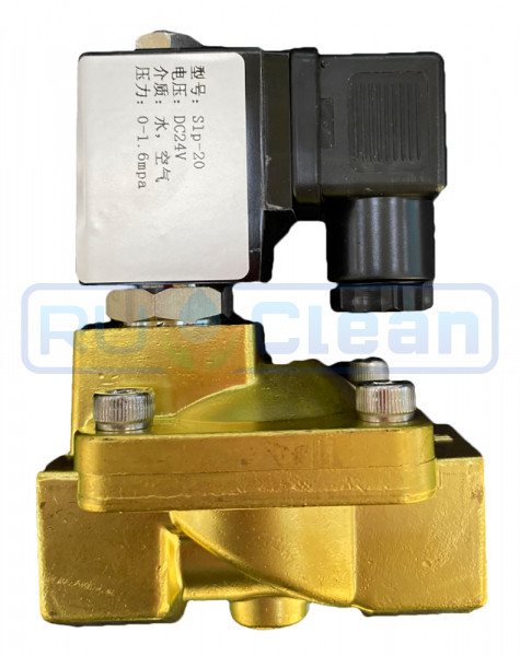 Клапан электромагнитный SLP-20 (16бар, 3/4"г-г, норм.закр, латунь, 24В) TOR