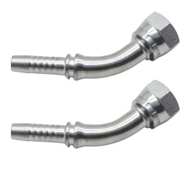 Фитинг высокого давления BSP (DN12, 3/8г, 45гр, оцинк) Robin