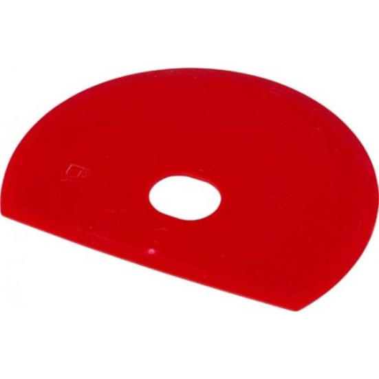 Скребок с отверстием FBK (160х125 мм, гибкий, красный)