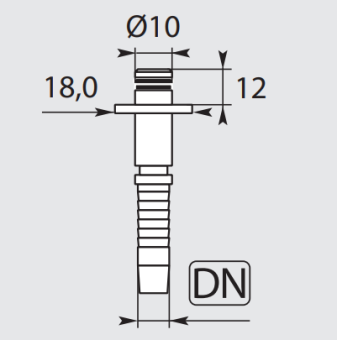 Фитинг высокого давления DKF-W (DN06, Karcher d10, оцинк) R+M