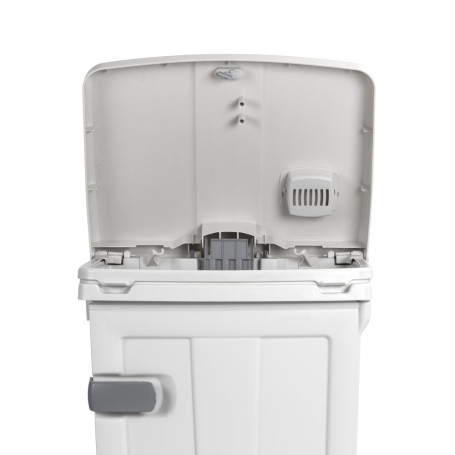 Ведро TTS Open-up (90 л, полипроп, дверь, крышка желтая)