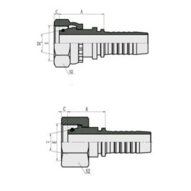 Фитинг высокого давления DKO-L (DN16, М22х1.5г, оцинк) Robin